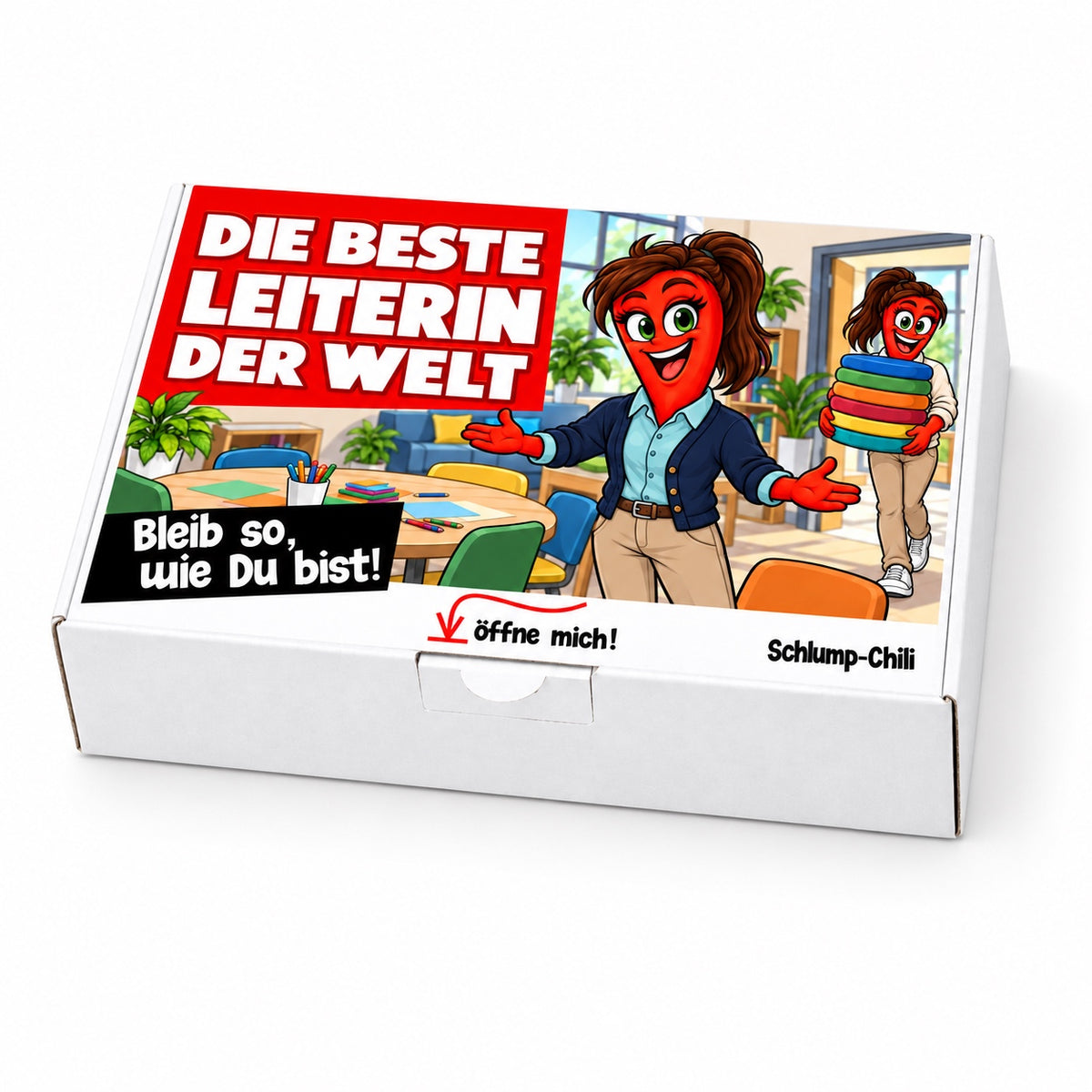 Die beste Leiterin der Welt – Einrichtungsleiterin – Schrägansicht