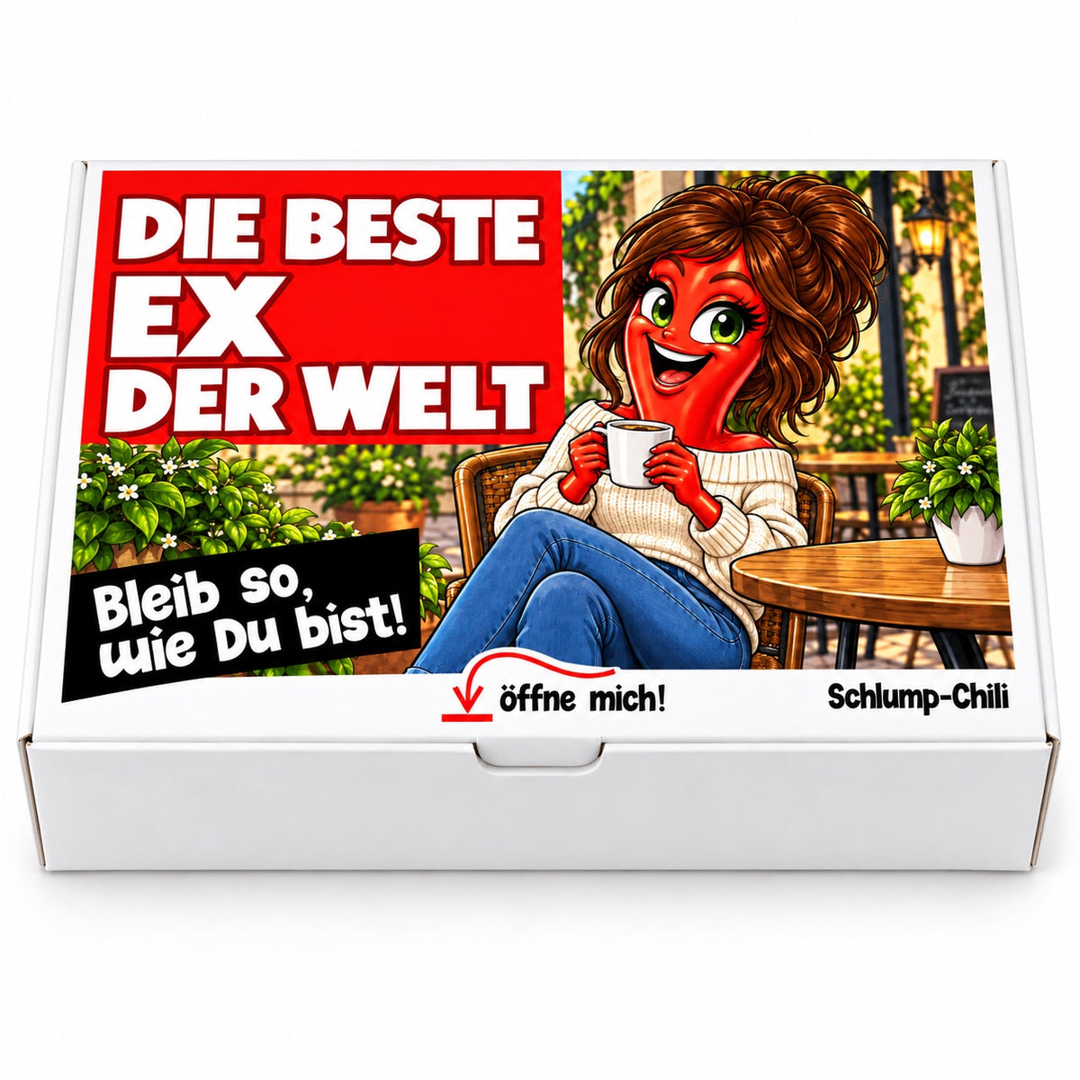 Die beste Ex der Welt – weiße Geschenkbox, Vorderansicht