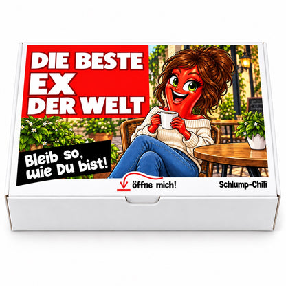 Die beste Ex der Welt – weiße Geschenkbox, Vorderansicht