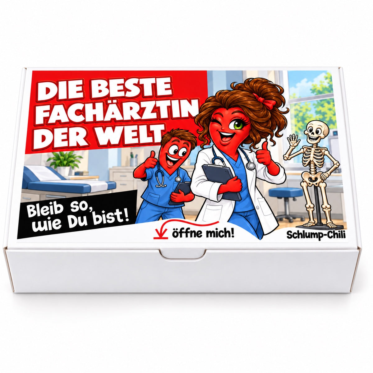 Die beste Fachärztin der Welt – Geschenkbox Vorderansicht