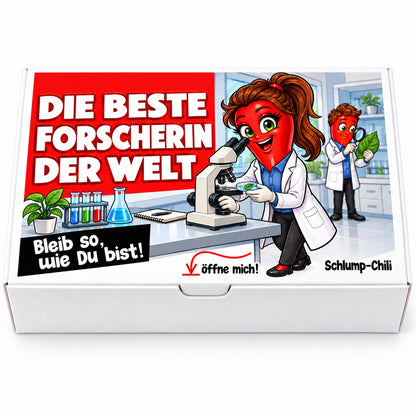 Die beste Forscherin der Welt – Geschenkschachtel frontal