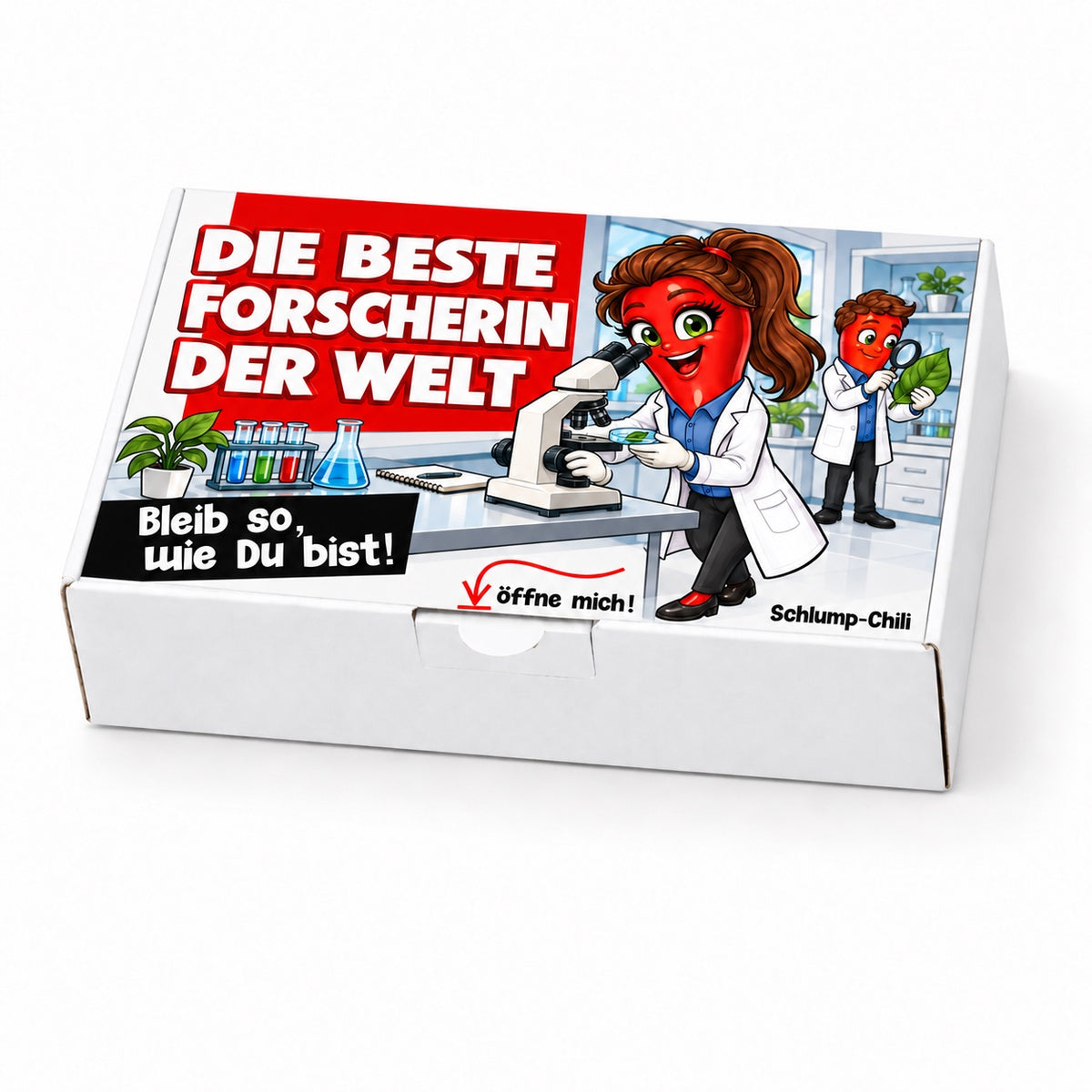 Die beste Forscherin der Welt – Geschenkschachtel schräg