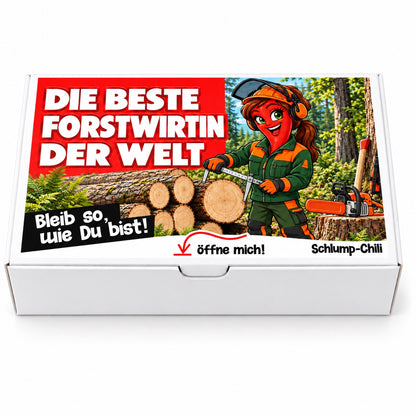 Die beste Forstwirtin der Welt – Geschenkbox Vorderansicht
