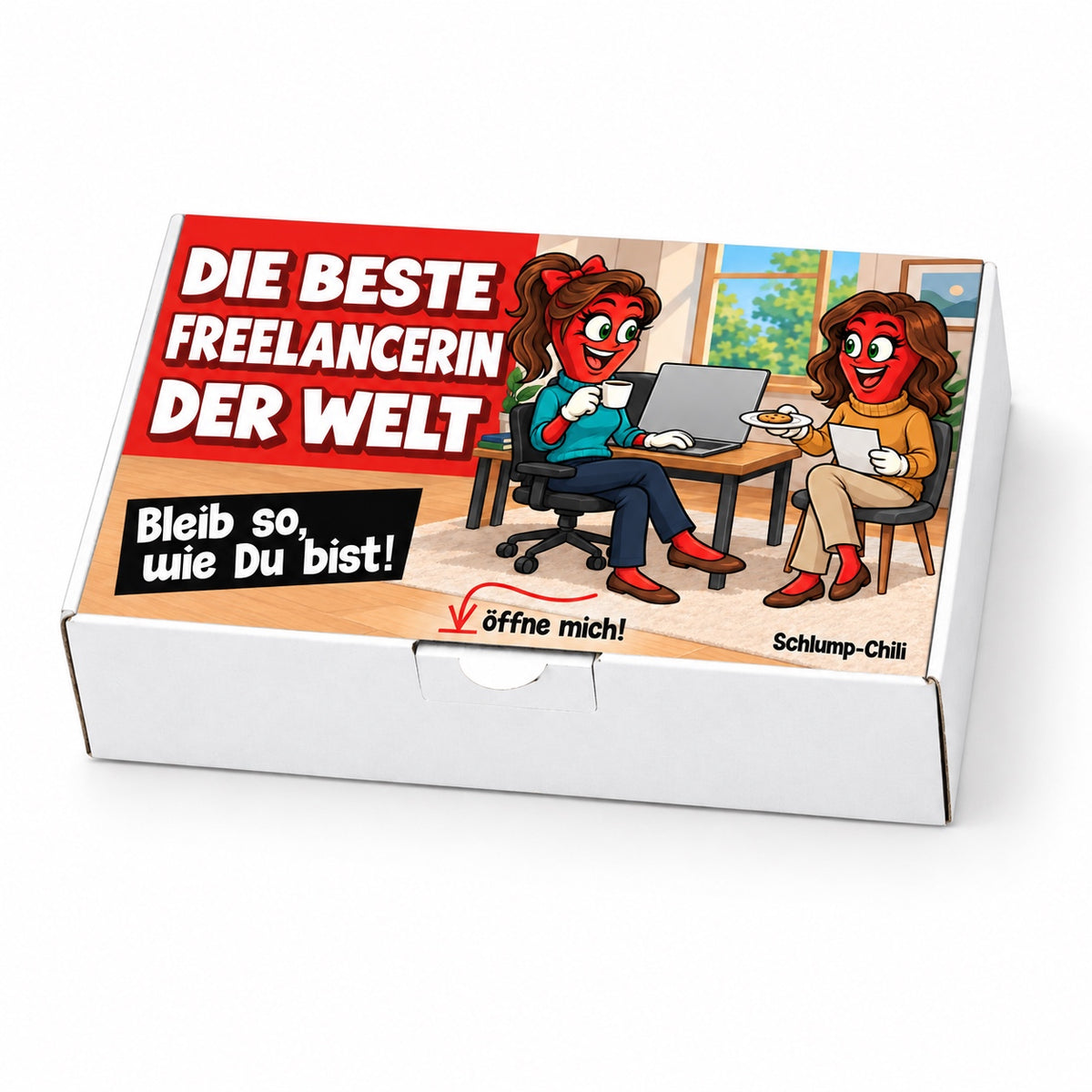 Die beste Freelancerin der Welt – Schrägansicht