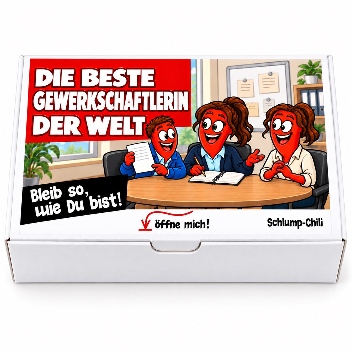 Die beste Gewerkschaftlerin der Welt – Geschenkbox Vorderansicht