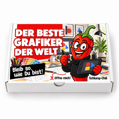 Der beste Grafiker der Welt – Geschenkbox Vorderansicht