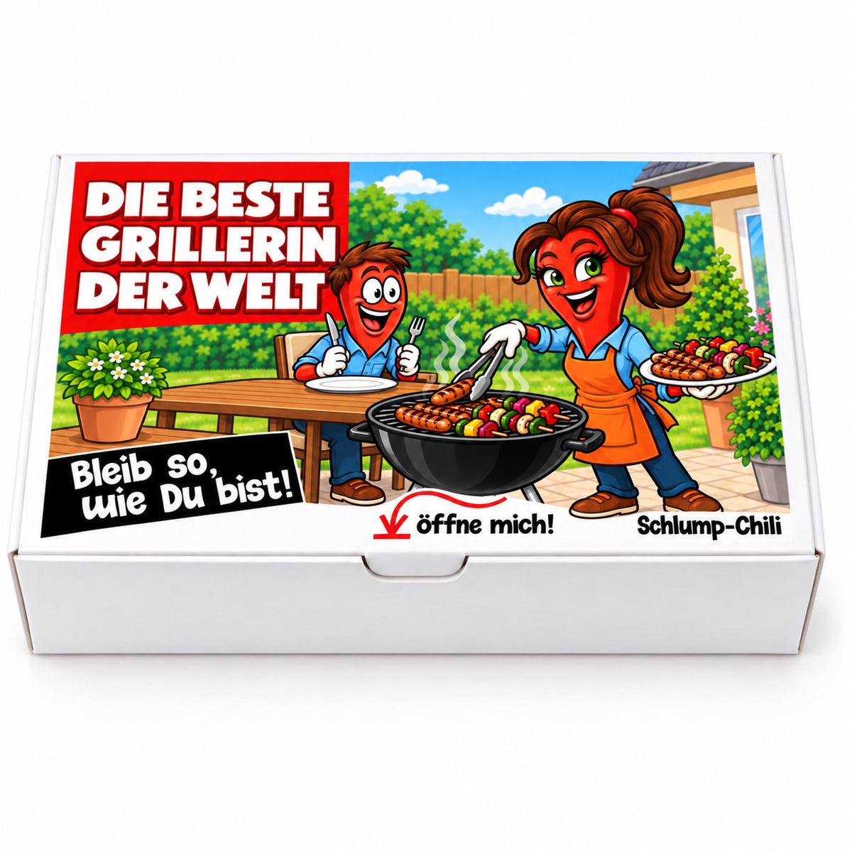 Die beste Grillerin der Welt – Geschenkschachtel frontal
