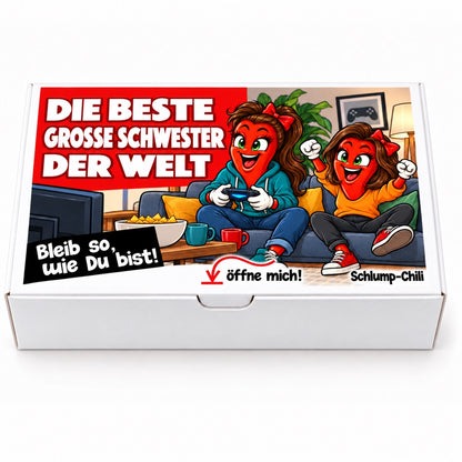 Die beste große Schwester der Welt – Geschenkschachtel frontal