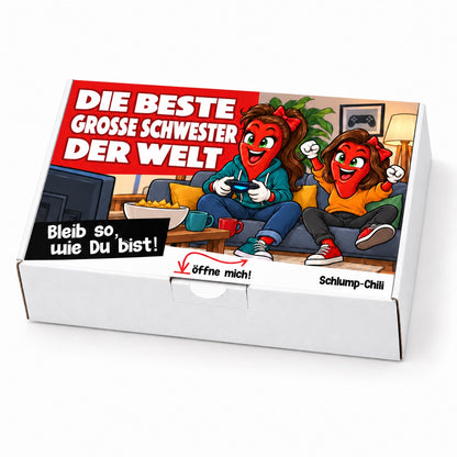 Die beste große Schwester der Welt – Geschenkschachtel schräg