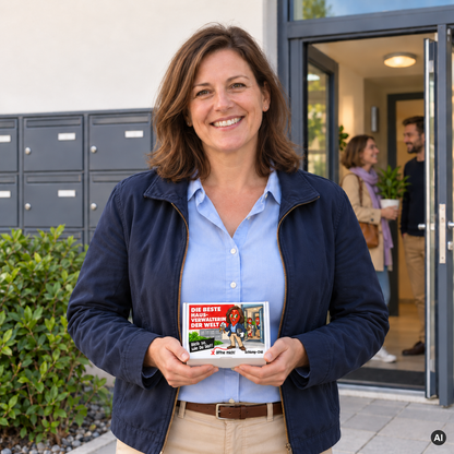 Die beste Hausverwalterin der Welt – Lifestyle mit kleiner A6-Geschenkbox, AI