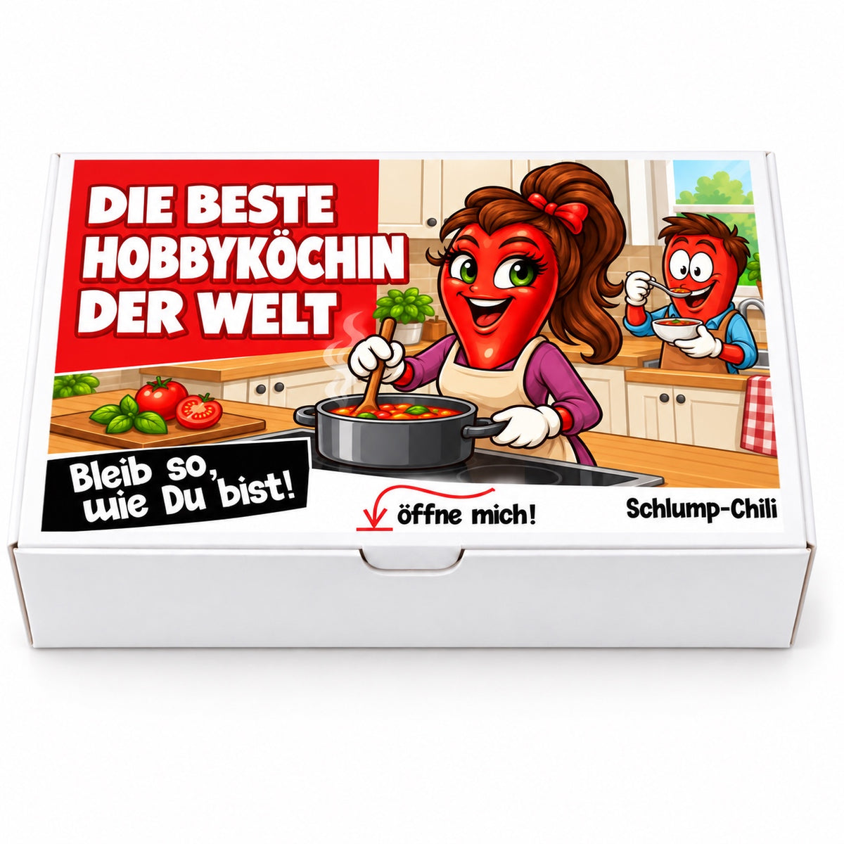 Die beste Hobbyköchin der Welt – Geschenkschachtel frontal