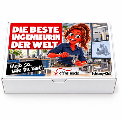 Die beste Ingenieurin der Welt – weiße Geschenkbox, Vorderansicht