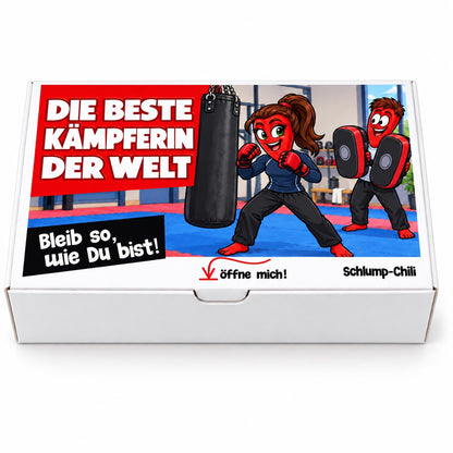 Die beste Kämpferin der Welt – Geschenkbox Vorderansicht