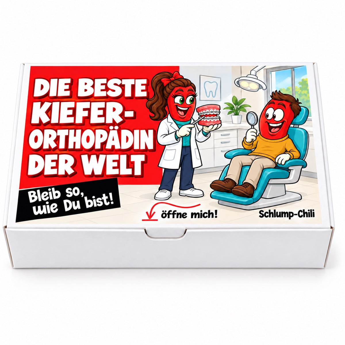 Die beste Kieferorthopädin der Welt – Vorderansicht