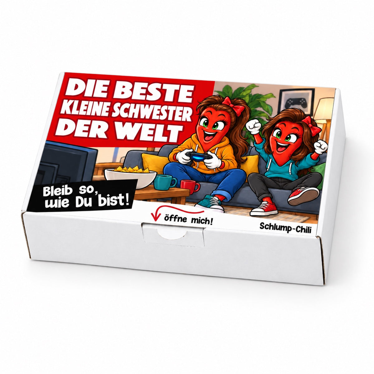 Die beste kleine Schwester der Welt – Geschenkschachtel schräg