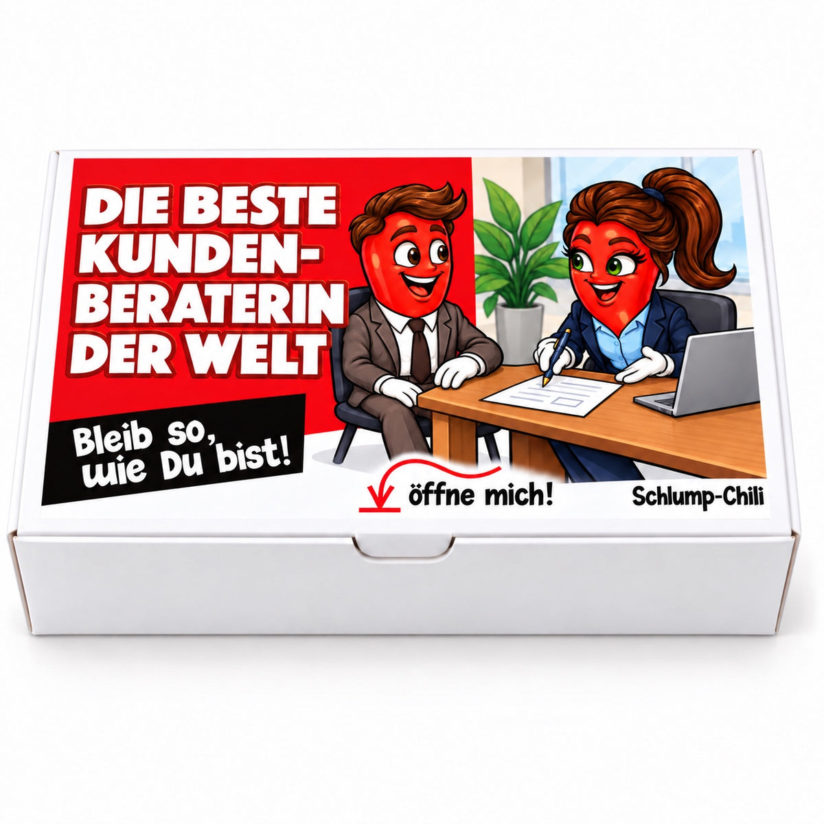 Die beste Kundenberaterin der Welt – Geschenkschachtel frontal