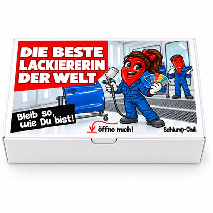Die beste Lackiererin der Welt – Schachtel frontal