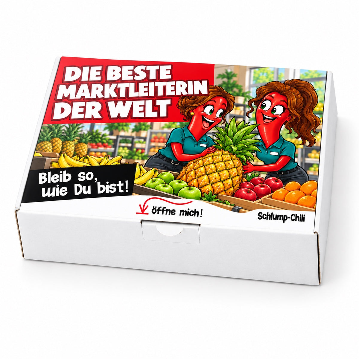 Die beste Marktleiterin der Welt – Schrägansicht