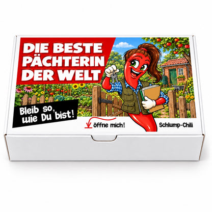 Die beste Pächterin der Welt – Geschenkbox Vorderansicht