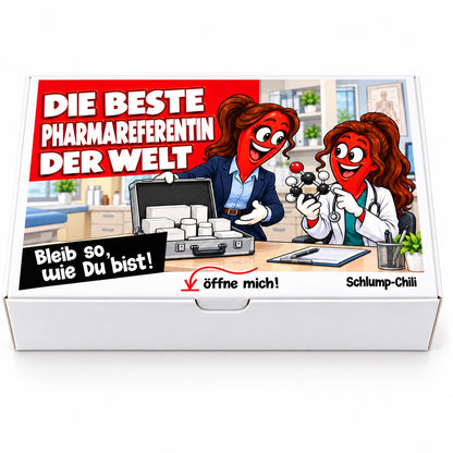 Die beste Pharmareferentin der Welt – Geschenkbox Vorderansicht