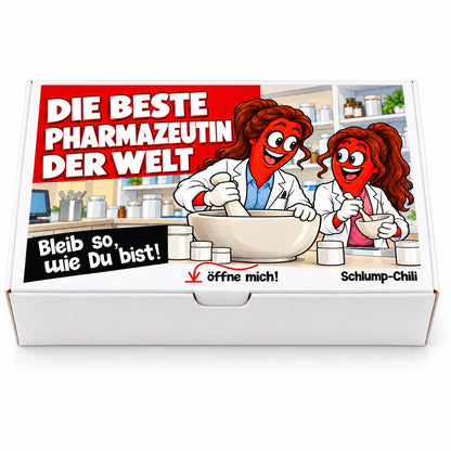 Die beste Pharmazeutin der Welt – Geschenkbox Vorderansicht