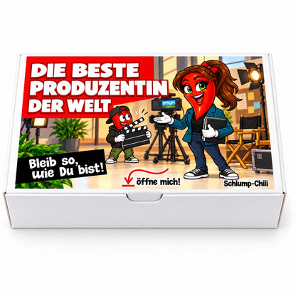Die beste Produzentin der Welt – Geschenkschachtel frontal