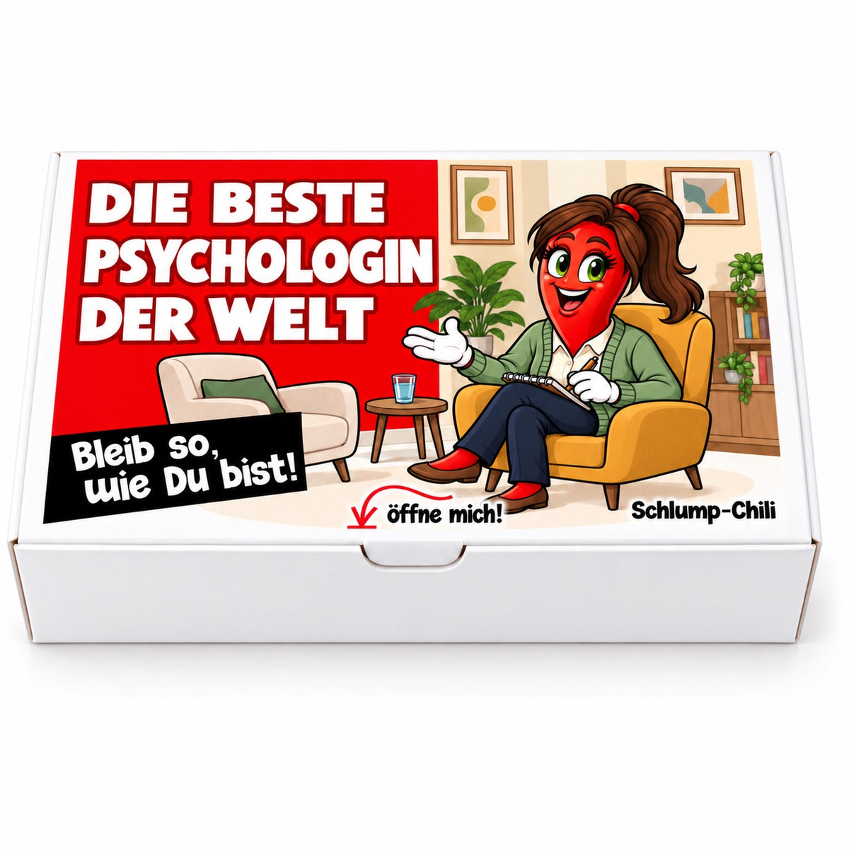 Die beste Psychologin der Welt – Geschenkschachtel frontal
