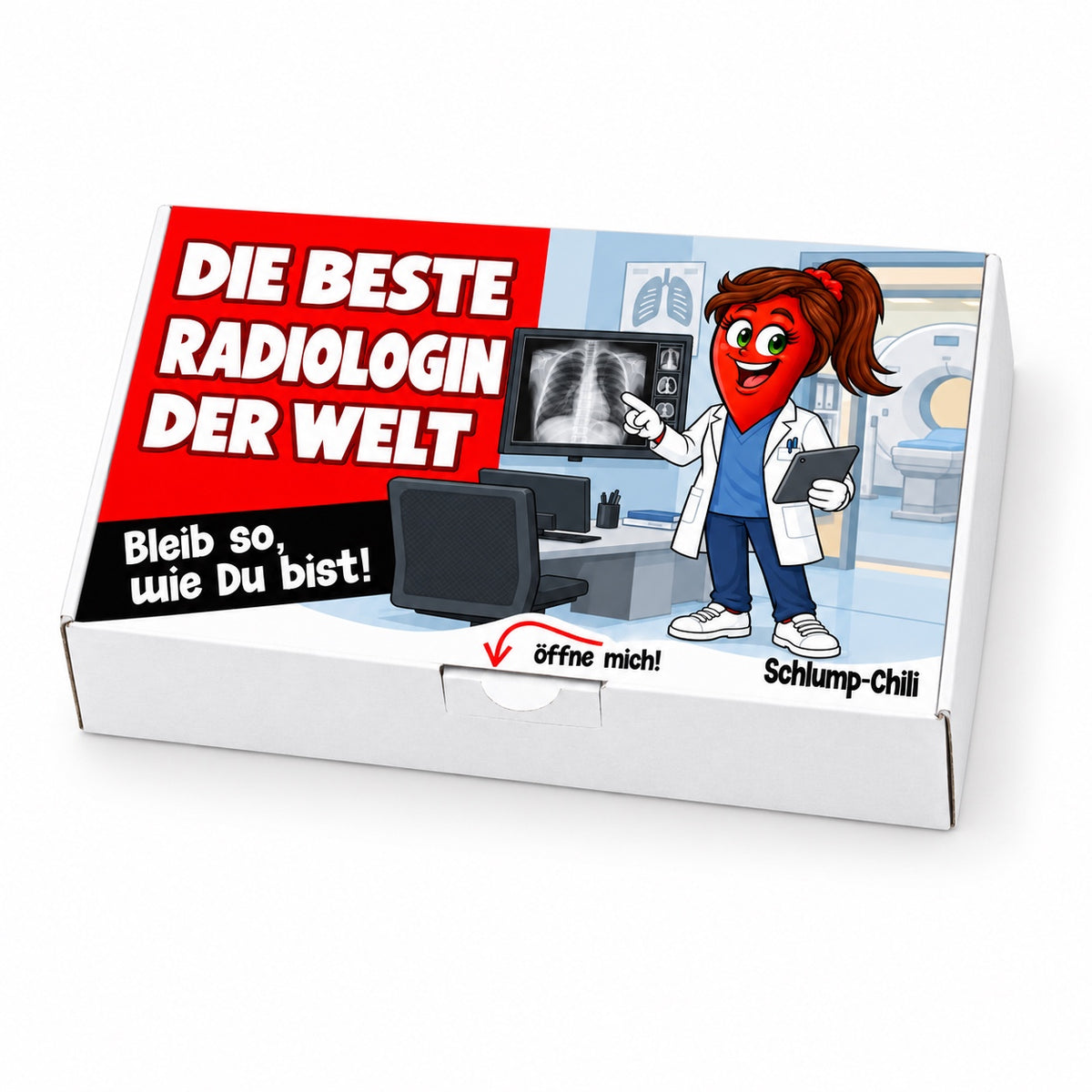 Die beste Radiologin der Welt – Geschenkschachtel schräg