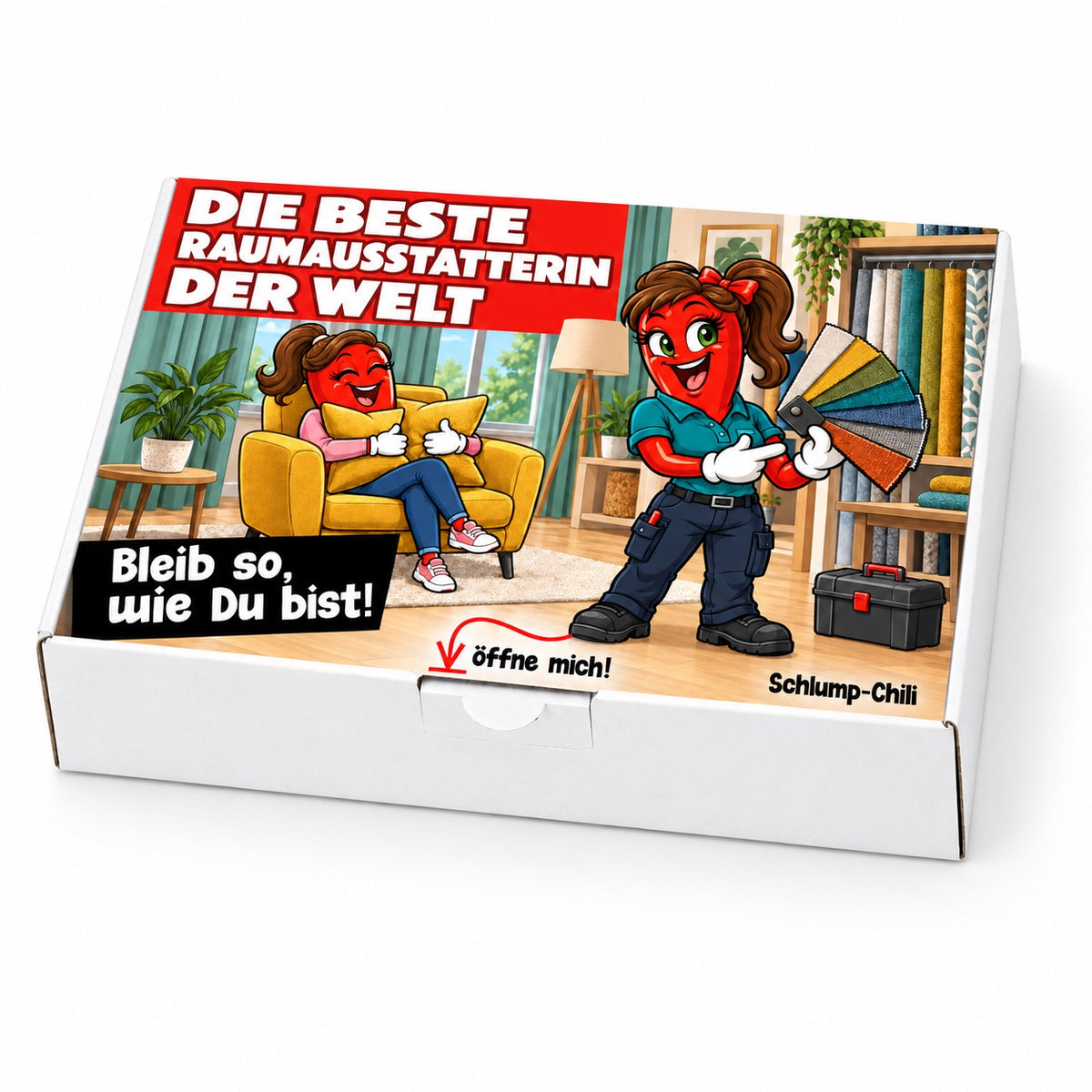 Die beste Raumausstatterin der Welt – Schachtel schräg