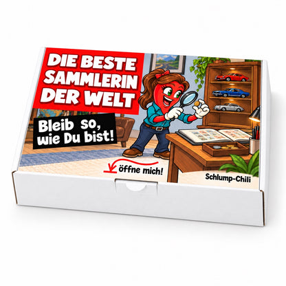 Die beste Sammlerin der Welt – Schrägansicht der Chili-Geschenkbox