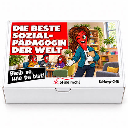 Die beste Sozialpädagogin der Welt – Geschenkbox Vorderansicht