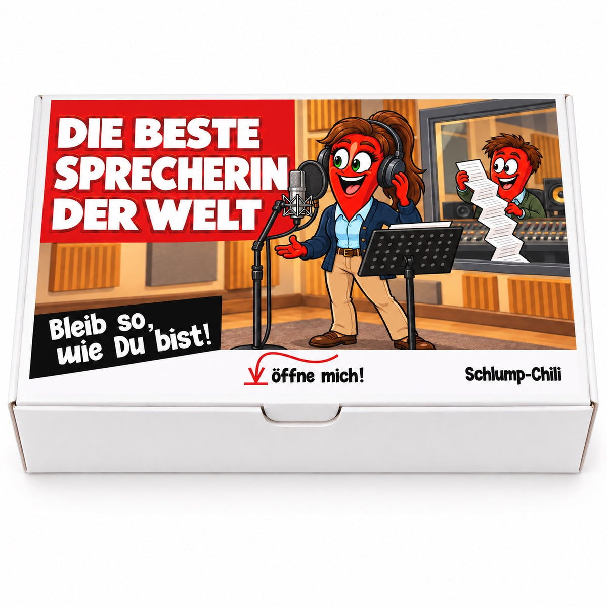 Die beste Sprecherin der Welt – Geschenkbox Vorderansicht