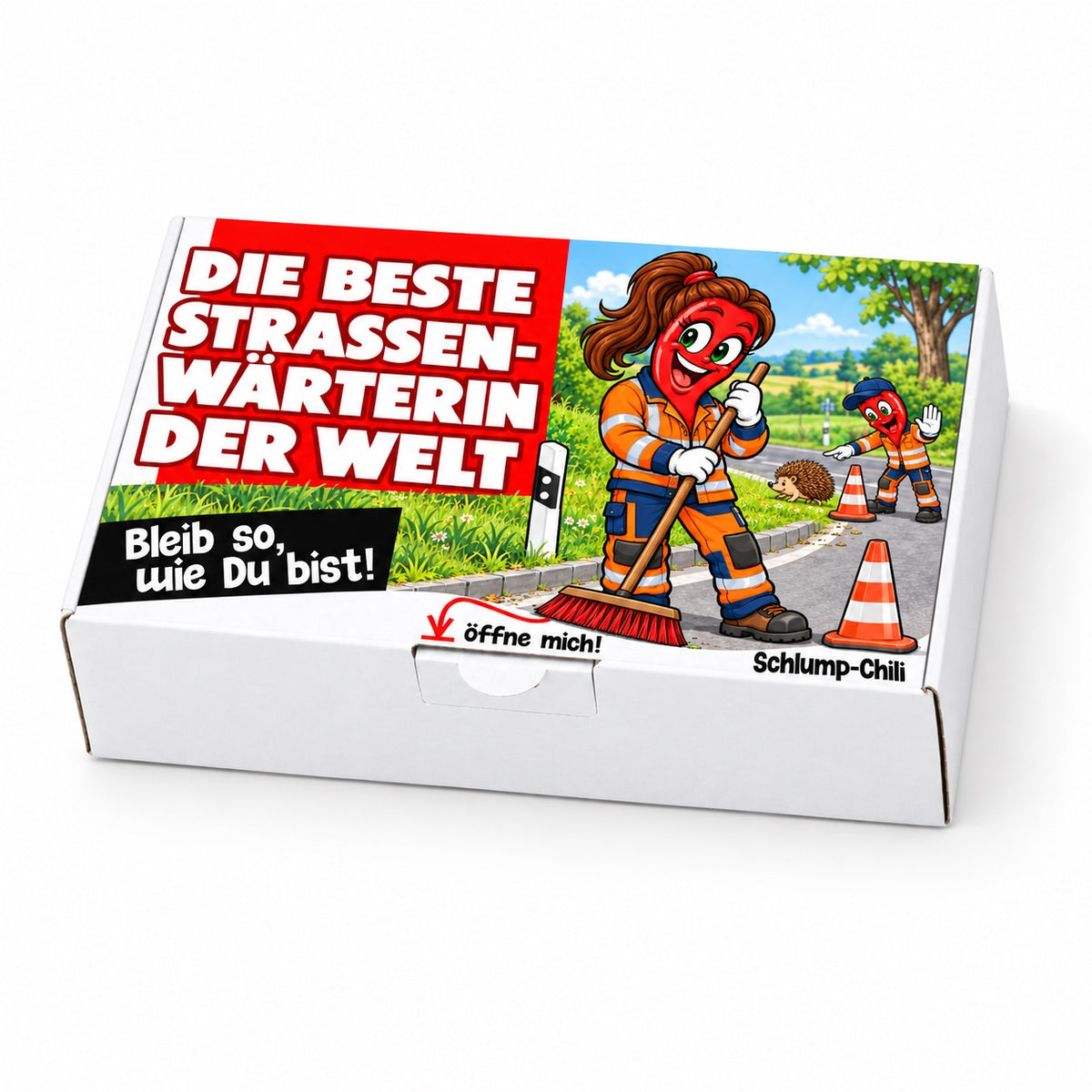 Die beste Straßenwärterin der Welt – Schachtel schräg