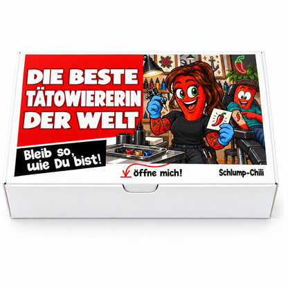 Die beste Tätowiererin der Welt – Geschenkschachtel frontal