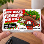 Der beste Teamleiter der Welt – Geschenkbox Vorderansicht