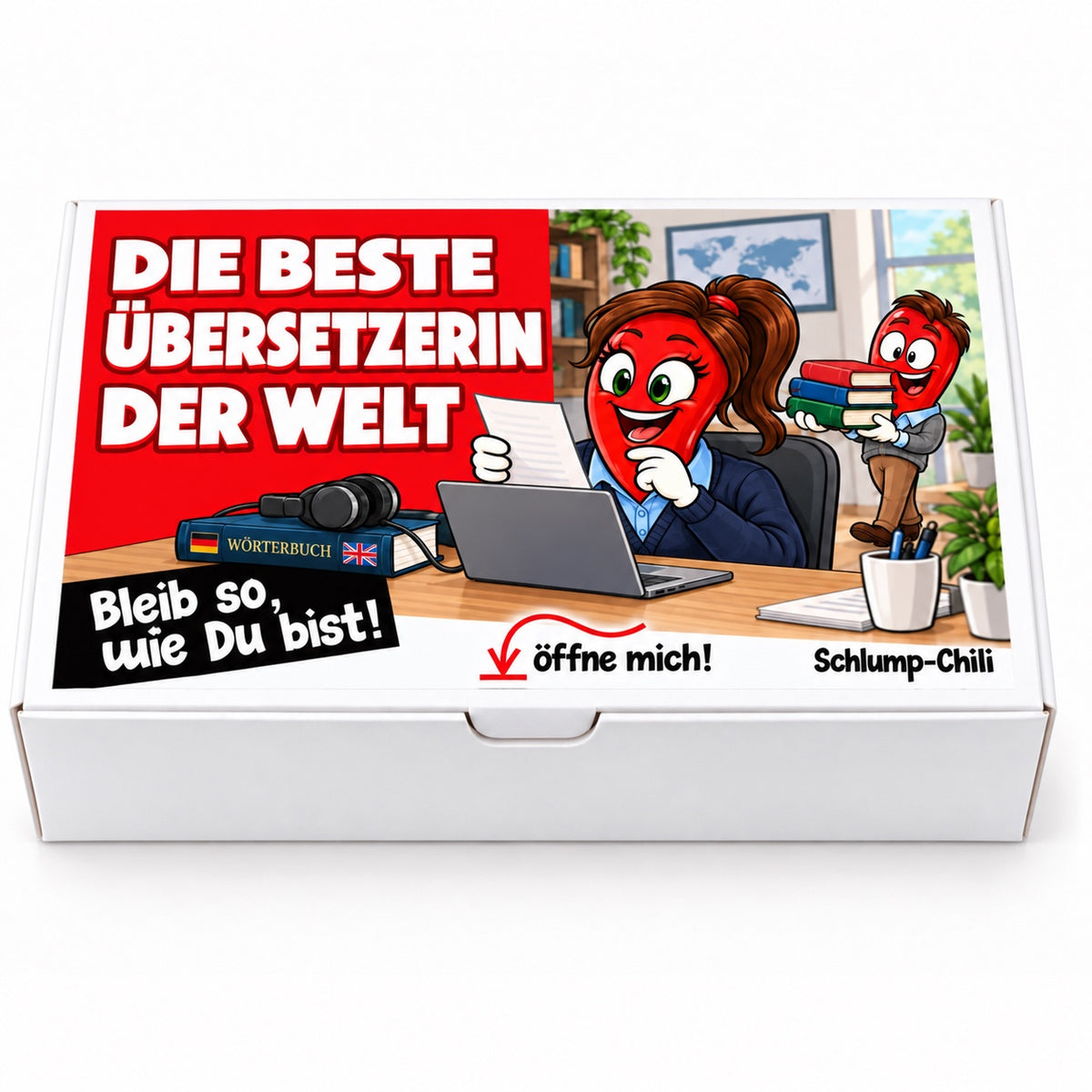 Die beste Übersetzerin der Welt – Geschenkschachtel frontal