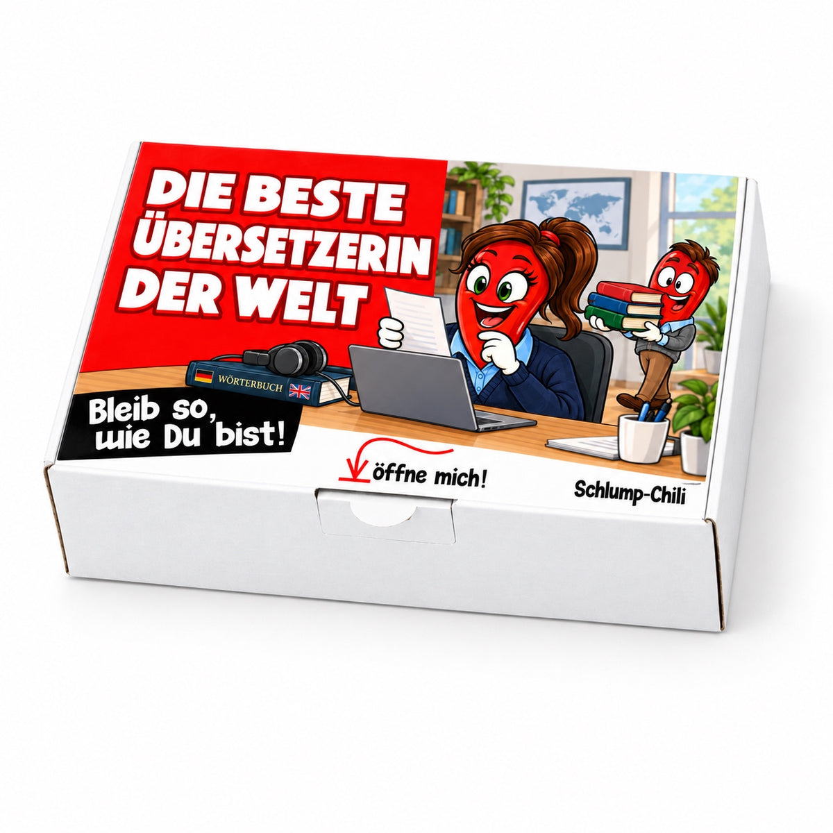 Die beste Übersetzerin der Welt – Geschenkschachtel schräg