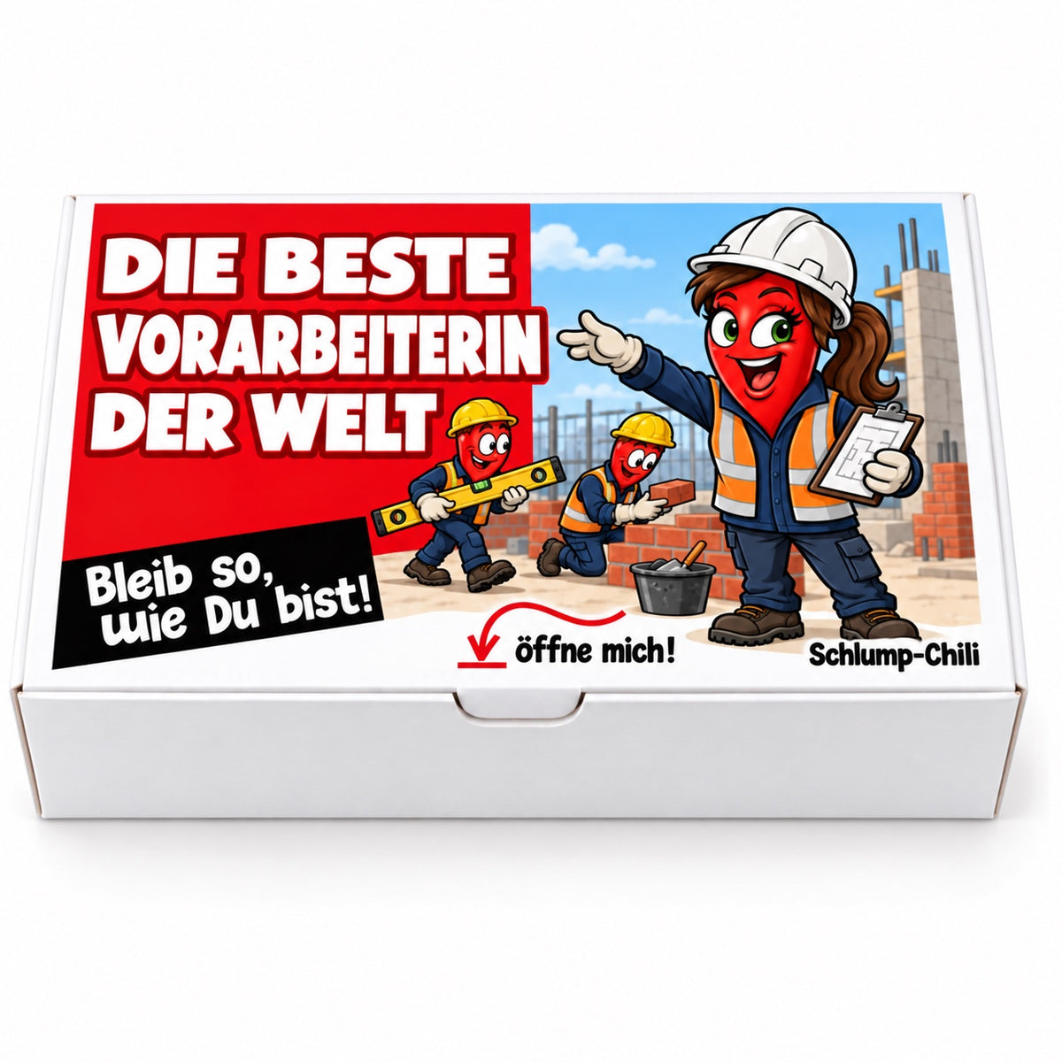 Die beste Vorarbeiterin der Welt – Geschenkschachtel frontal