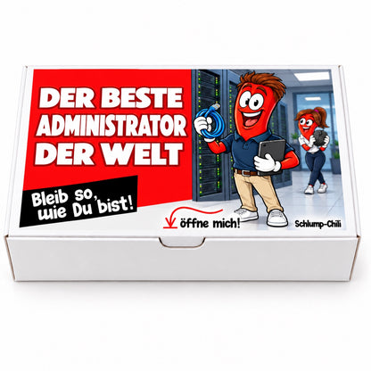 Der beste Administrator der Welt – Geschenkschachtel frontal