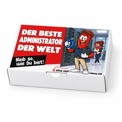 Der beste Administrator der Welt – Geschenkschachtel schräg