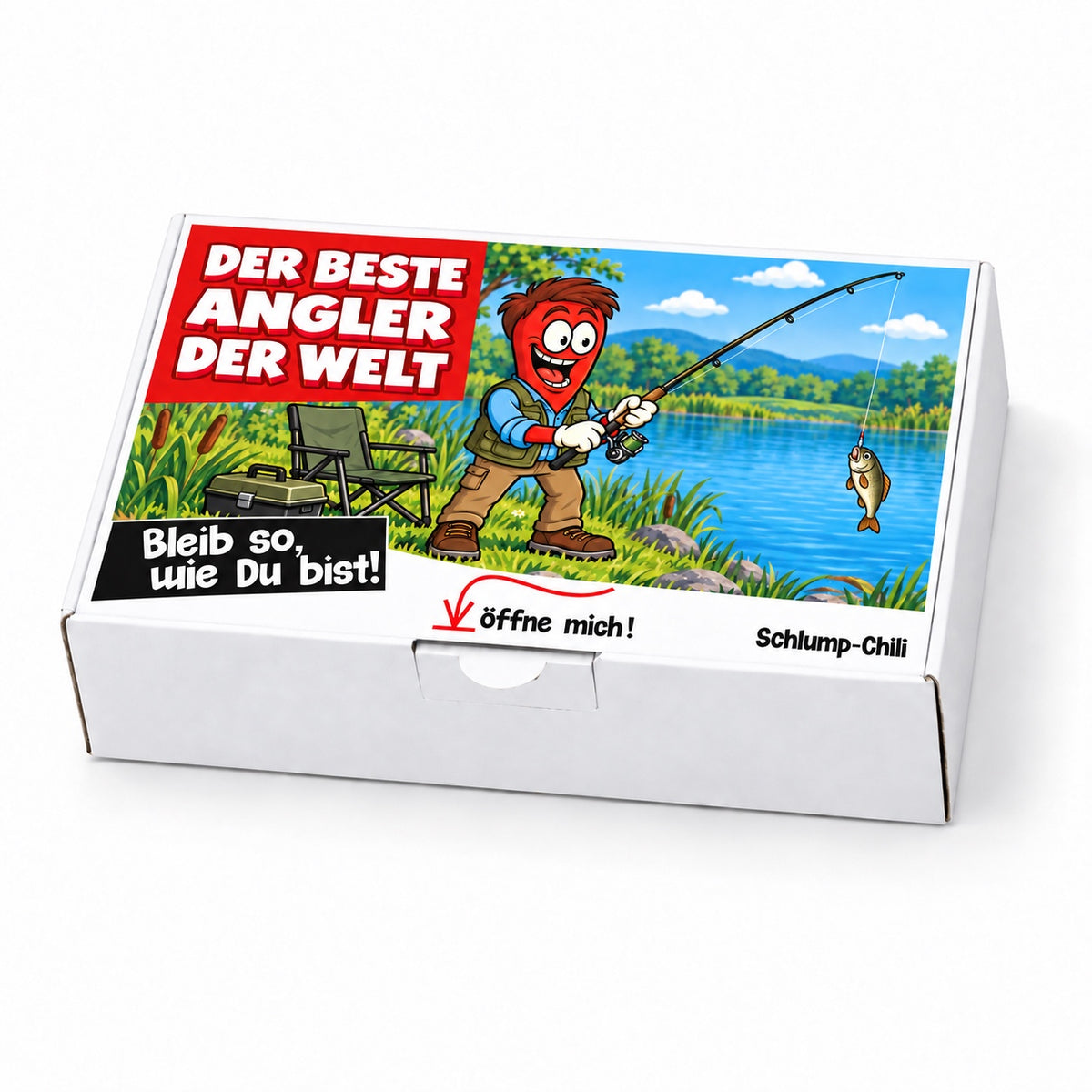 Der beste Angler der Welt – Geschenkschachtel schräg