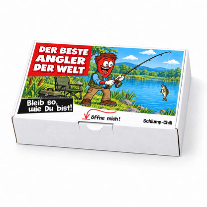 Der beste Angler der Welt – Geschenkschachtel schräg