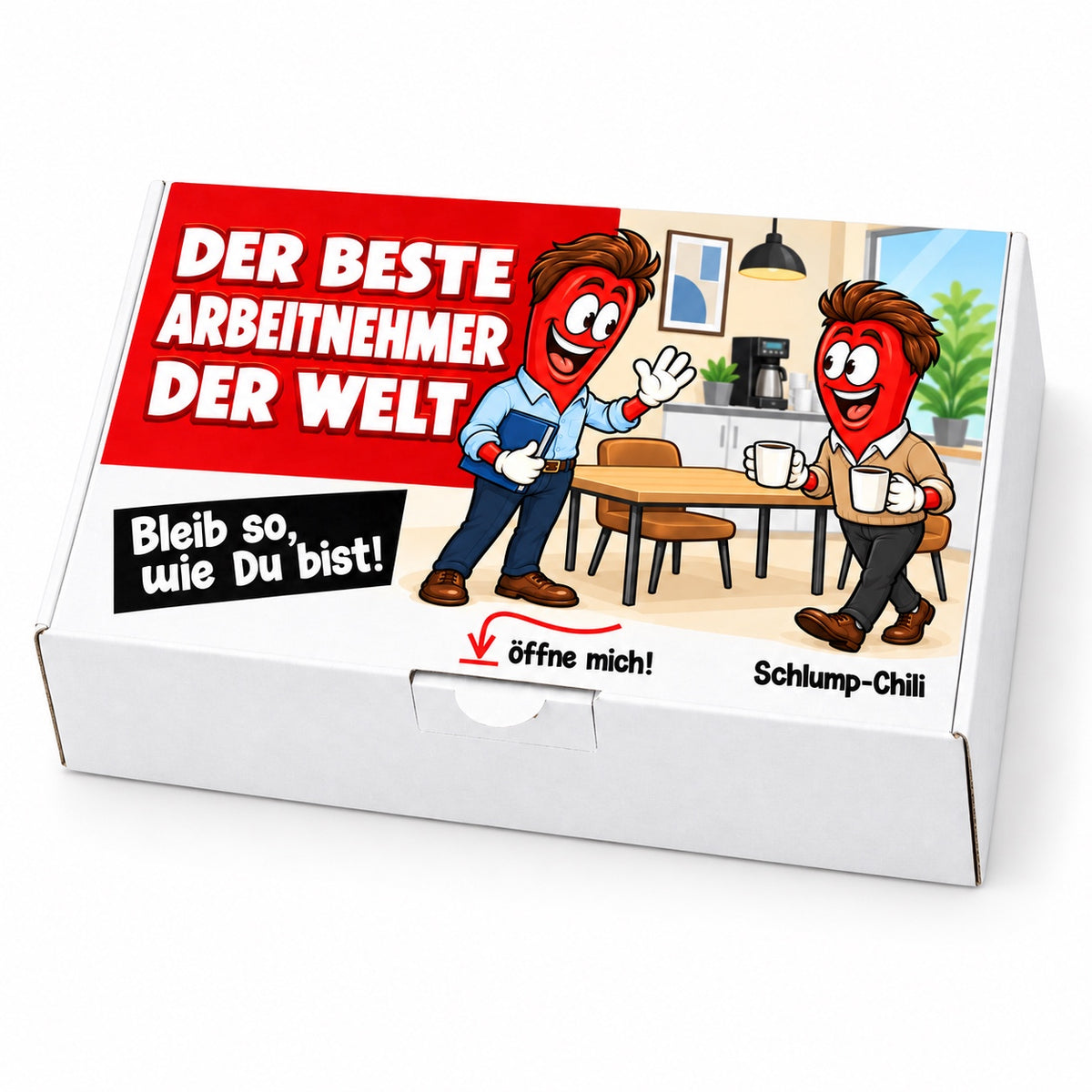 Der beste Arbeitnehmer der Welt – Schrägansicht