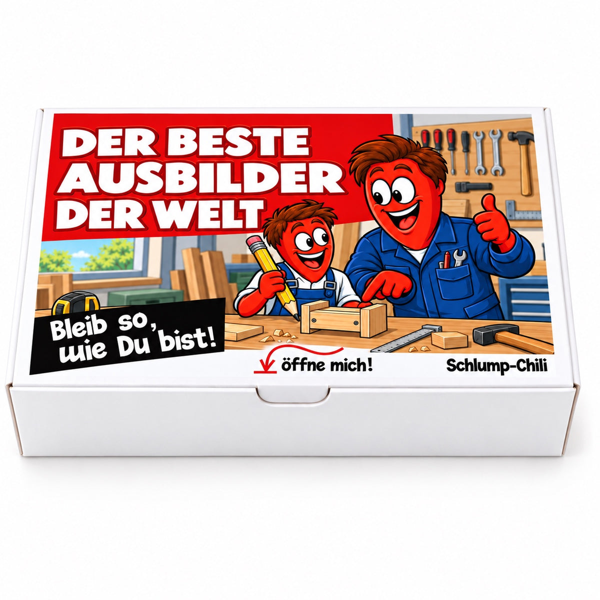 Der beste Ausbilder der Welt – Geschenkbox Vorderansicht