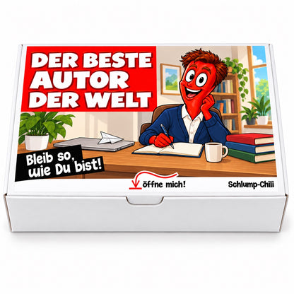 Der beste Autor der Welt – Geschenkbox Vorderansicht