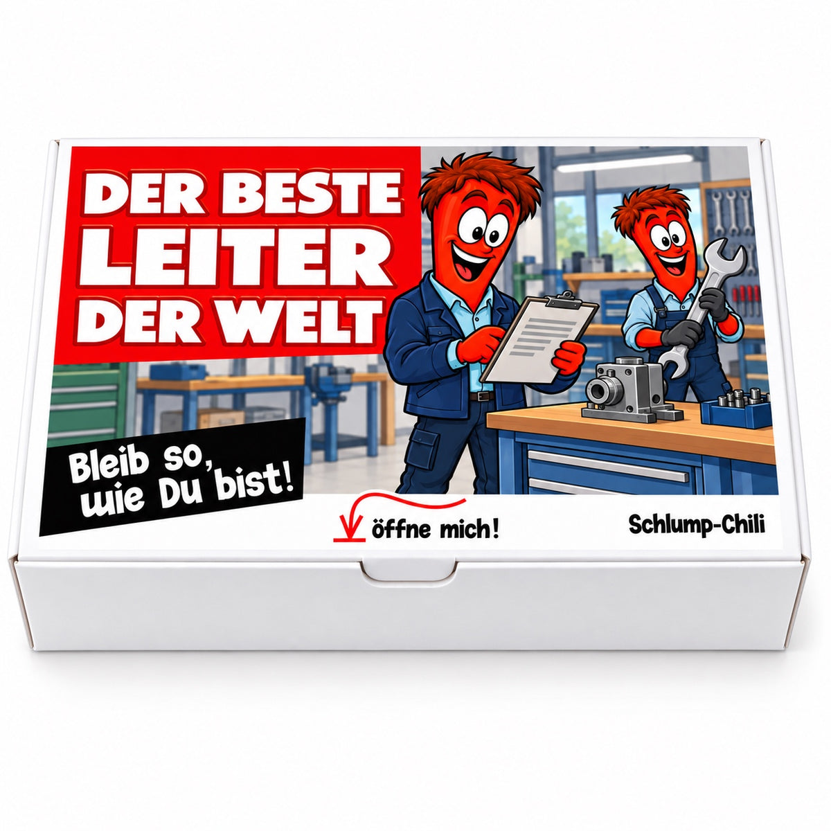 Der beste Leiter der Welt – Betriebsleiter – Frontansicht