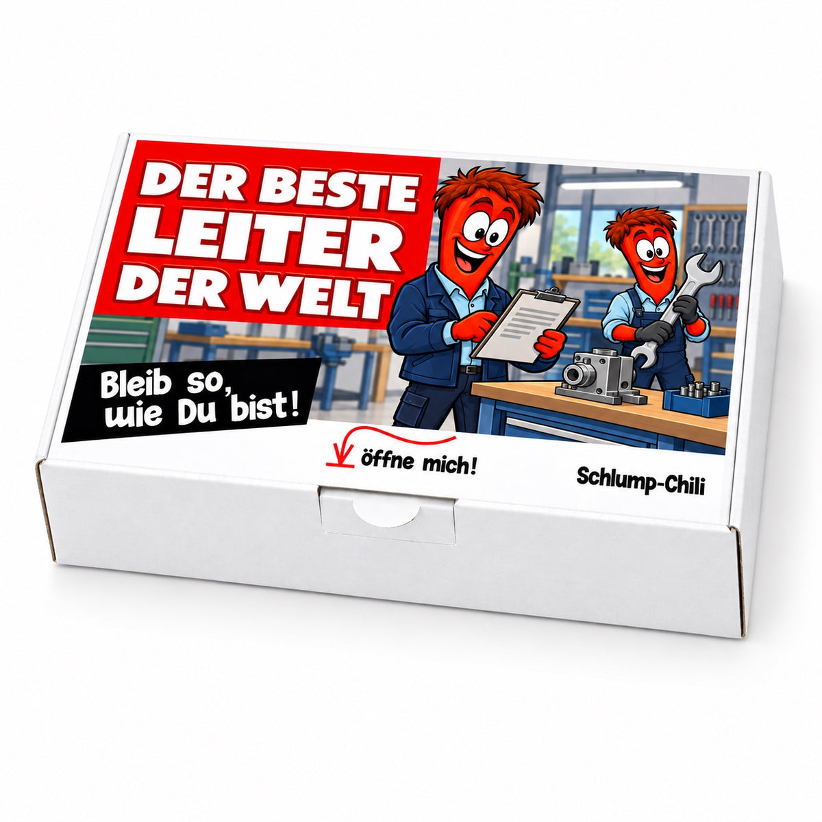 Der beste Leiter der Welt – Betriebsleiter – Schrägansicht