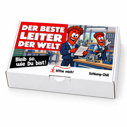 Der beste Leiter der Welt – Betriebsleiter – Schrägansicht