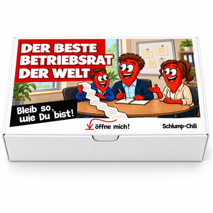 Der beste Betriebsrat der Welt – Geschenkbox Vorderansicht