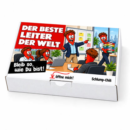 Der beste Leiter der Welt – Büroleiter – Schrägansicht